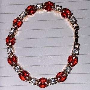 Red & White Stone Bracelet #10